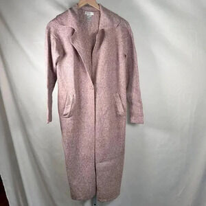 Venus Size Small Sweater Coat Heathered Pink Preppy Collegiate